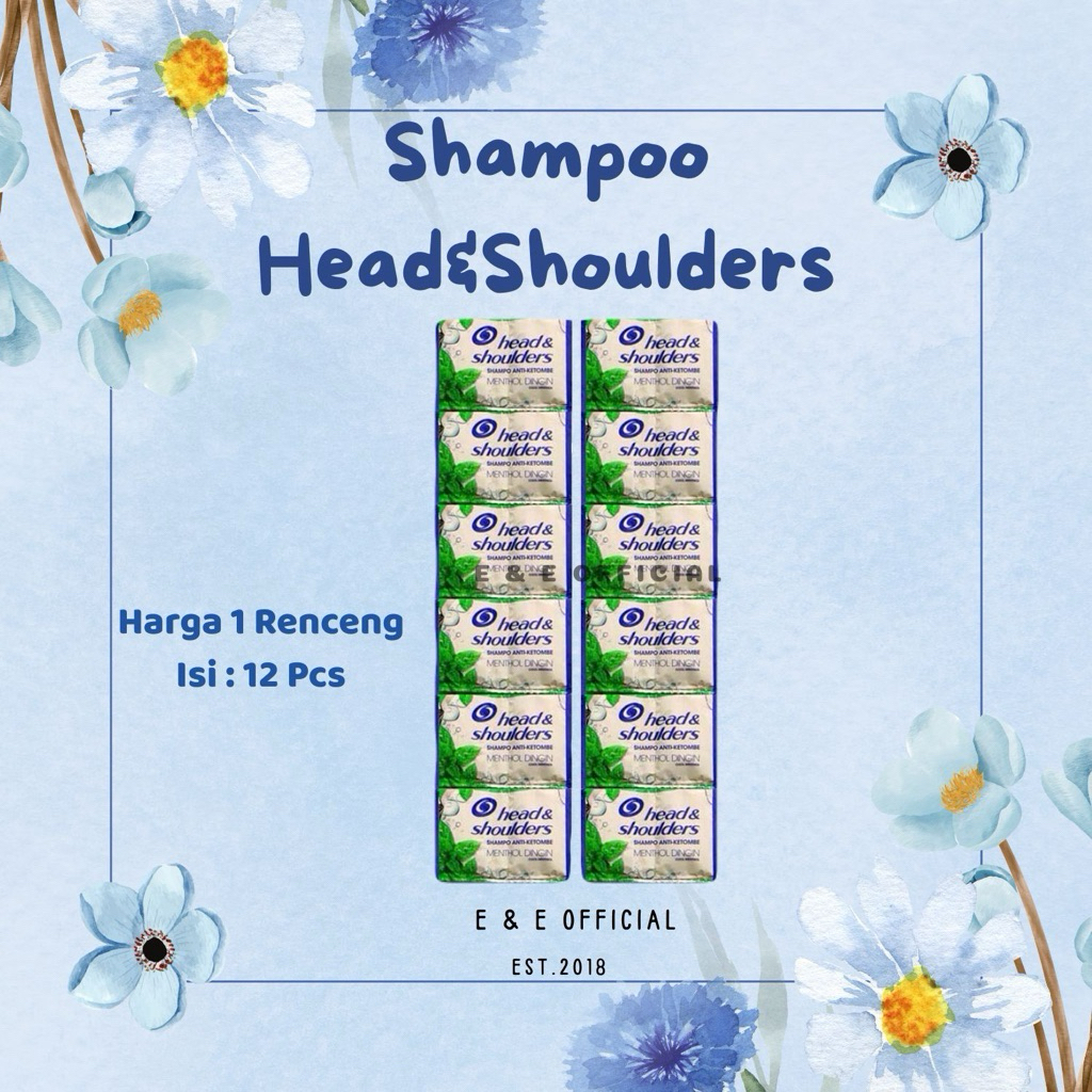 SHAMPOO HEAD AND SHOULDERS SACHET / SHAMPO HEAD & SHOULDERS MENTHOL / SHAMPO RENCENG 12 PCS