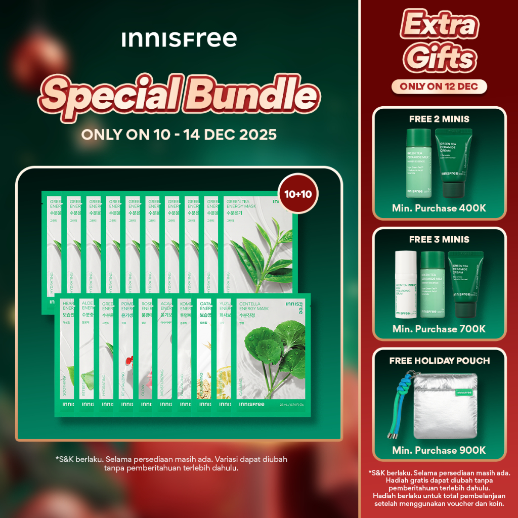 Buy 10 Get 10 Innisfree The 20 Days Sheet Mask Set Bundle