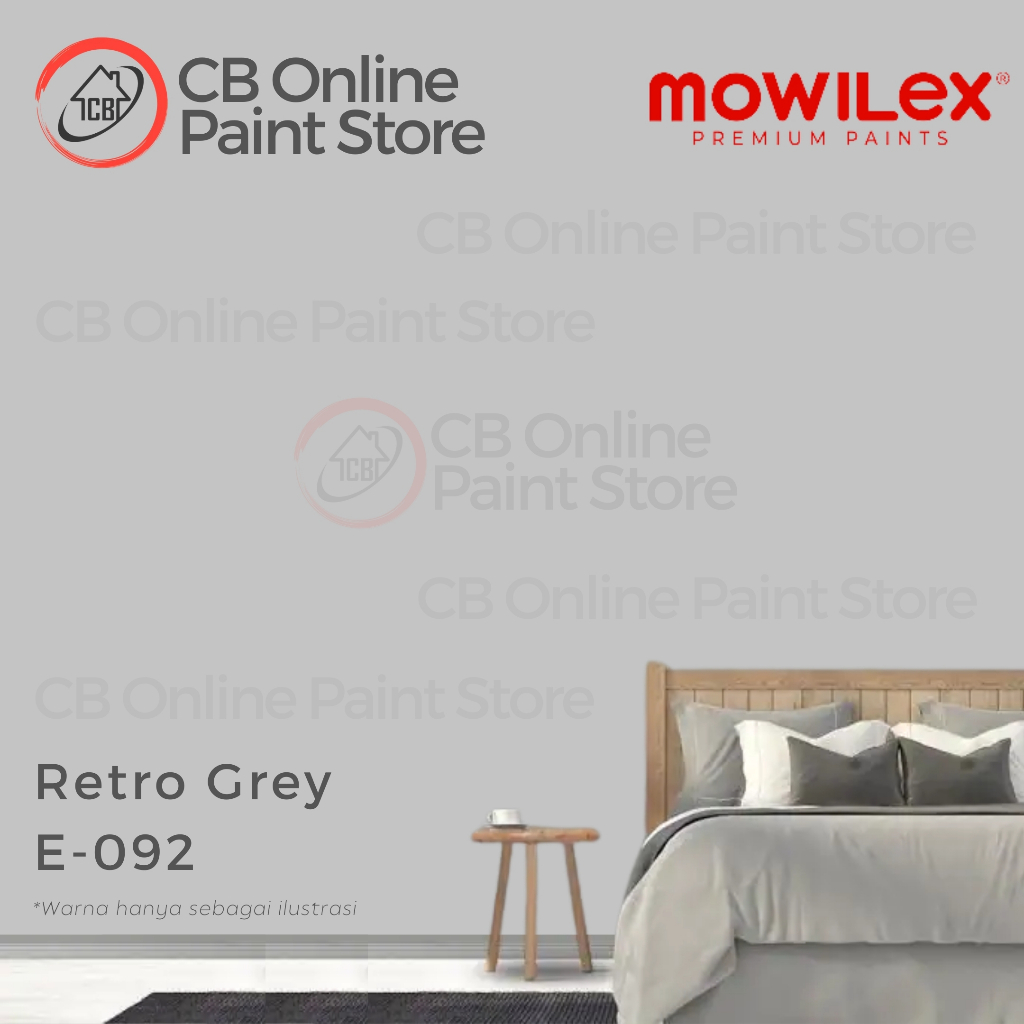 CAT TEMBOK MOWILEX - RETRO GREY E-092 - LITER