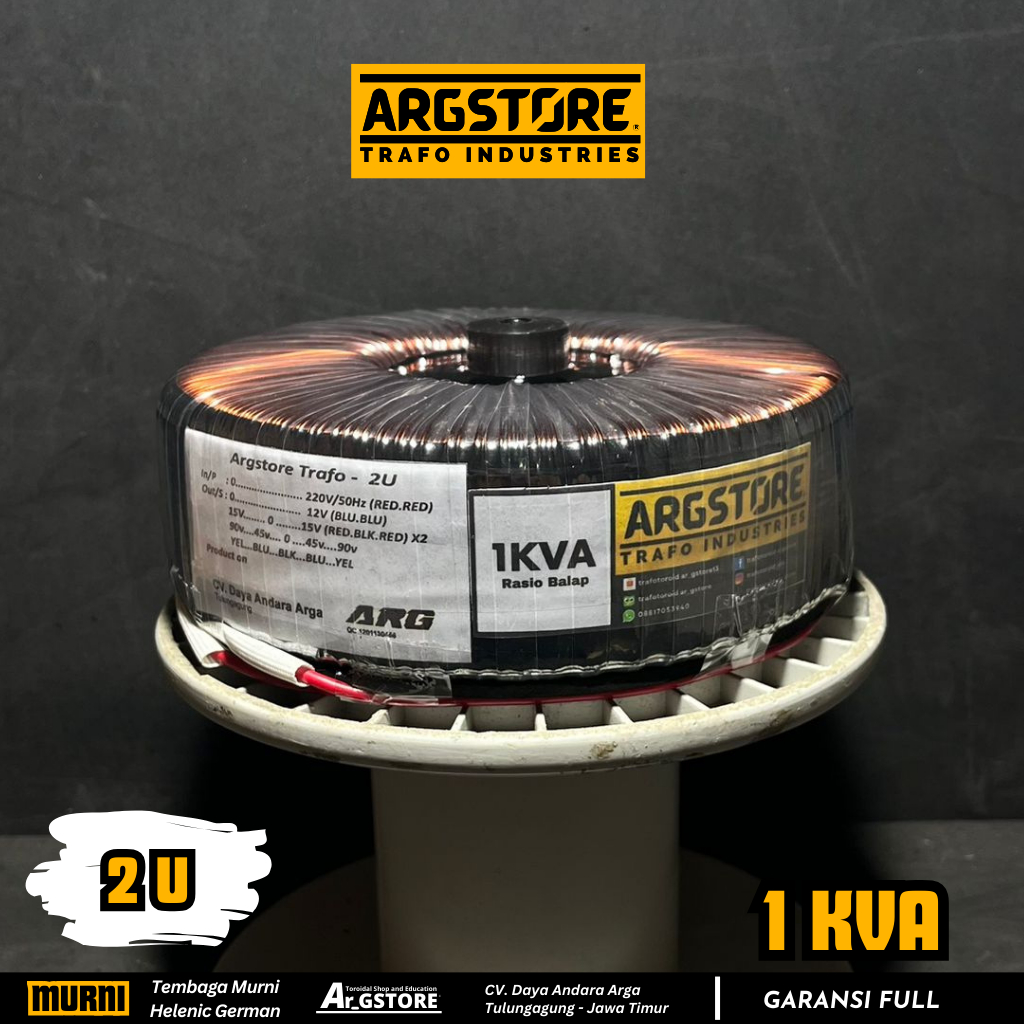 Trafo toroid donat 1 KVA Murni Spek Class H