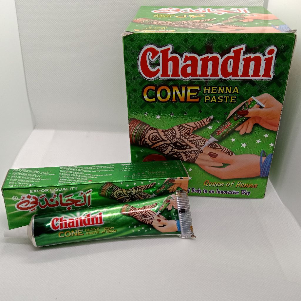 Chandni nail henna ukuran besar pacar kuku chandni original merah