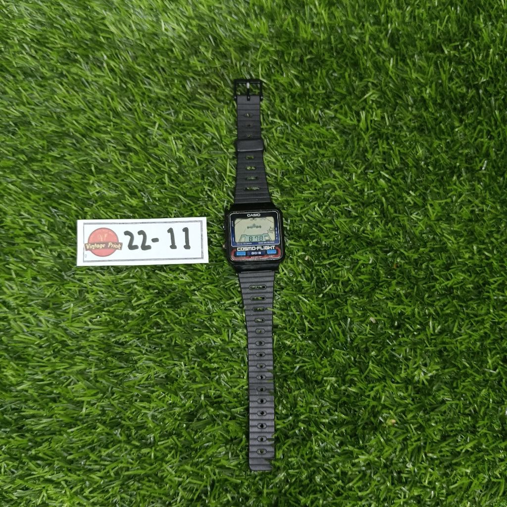 Produk Asli Casio Jam Tangan GC-8 Cosmo Flight 251 Vintage Game Watch Jepang 1985 Fungsi Dengan Baik