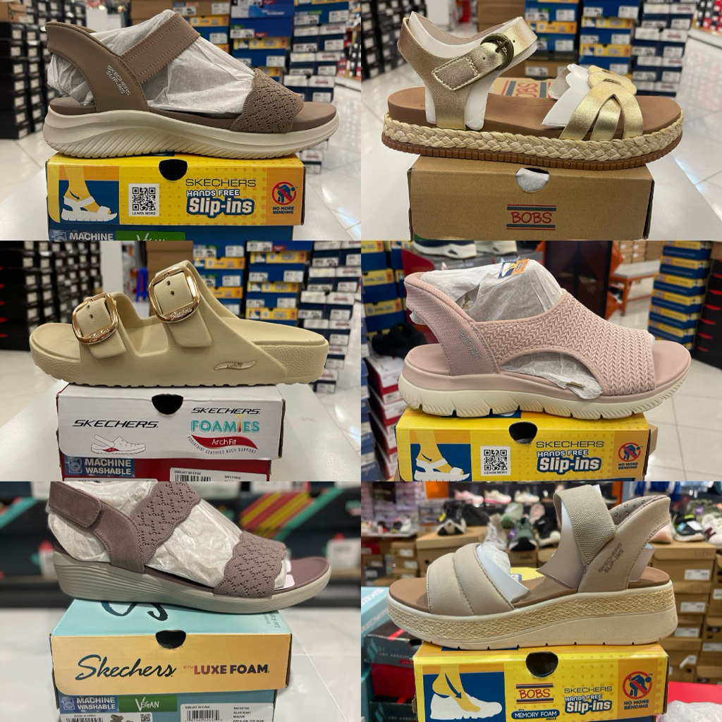 Skechers sandals wanita skechers wedges skechers womens