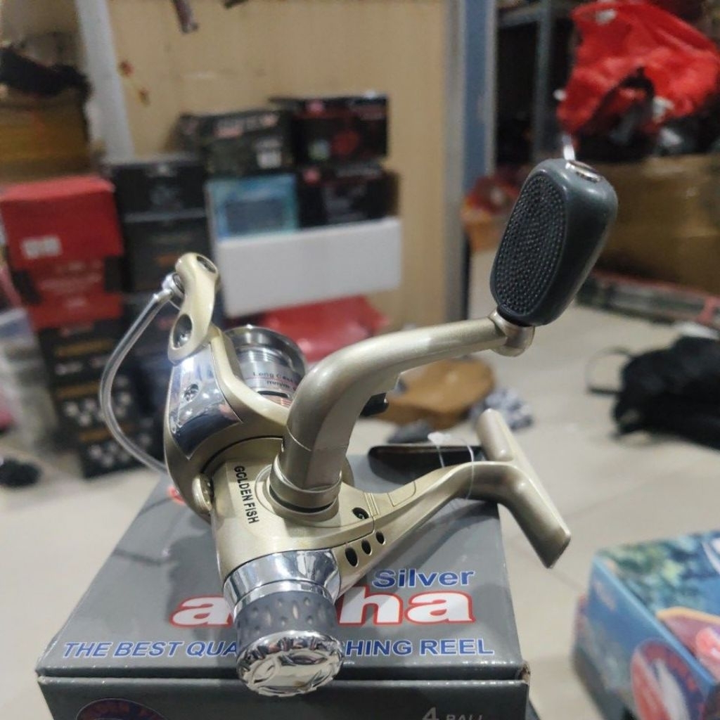 reel pancing golden fish alpha silver setelan bawah goldenfish