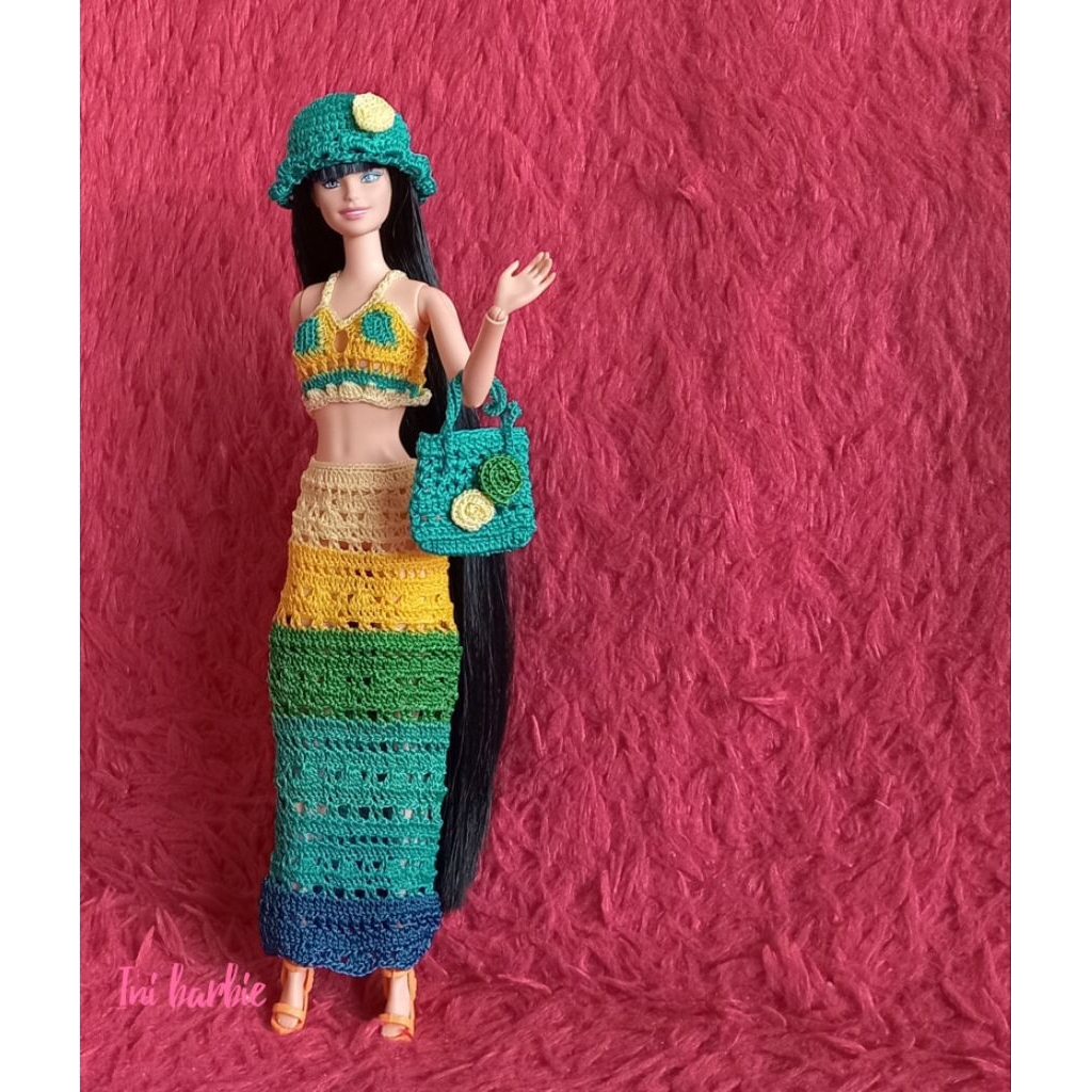 Set Baju Rajut Boneka Barbie