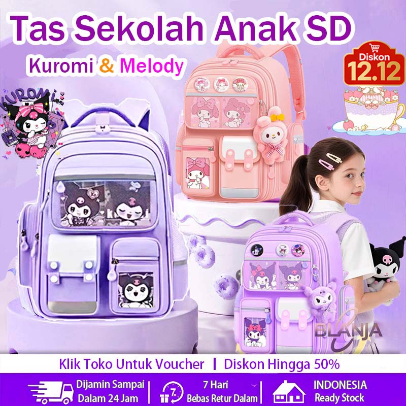 COD/ORI Tas Sekolah Anak SD/TK Perempuan   |  Kuromi & Melody & Cinnamoroll & Capybara - Tas Ransel 