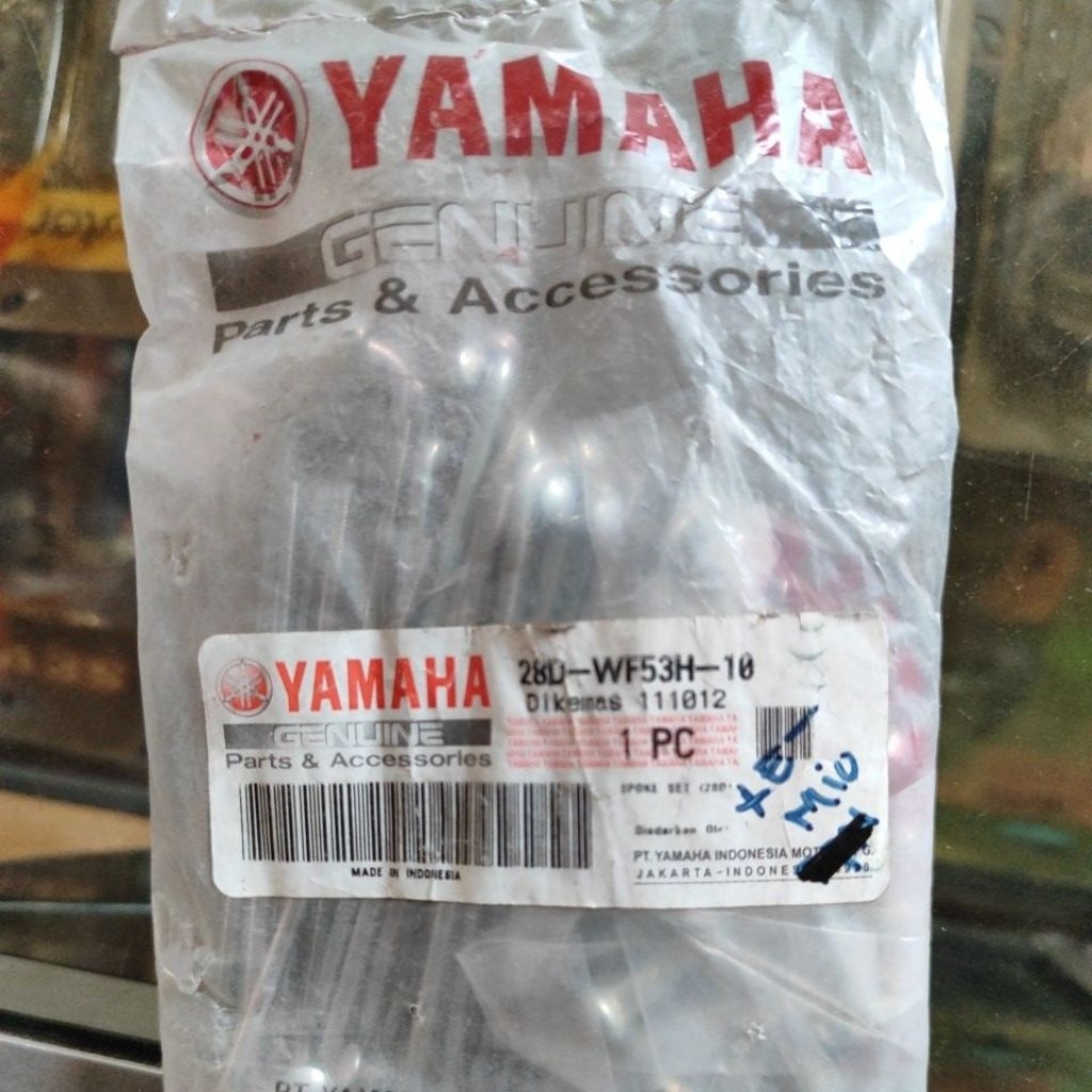 ruji jari jari jari-jari velk velg belakang original ori yamaha mio sporty lama old smile soul fino 