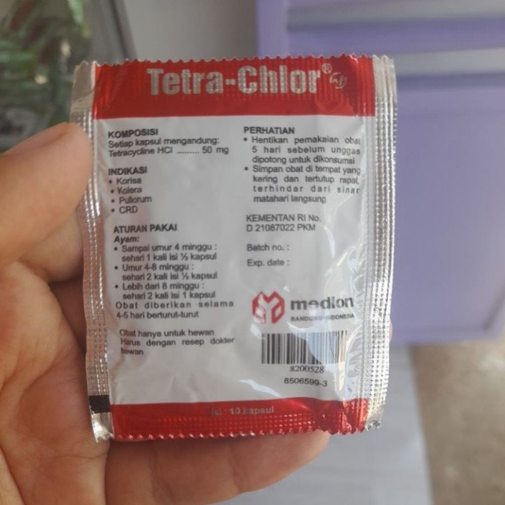 TETRA CHLOR / OBAT AYAM/ OBAT AYAM AYAN / OBAT AYAM FLU / OBAT AYAM LUMPUH / VITAMIN AYAM