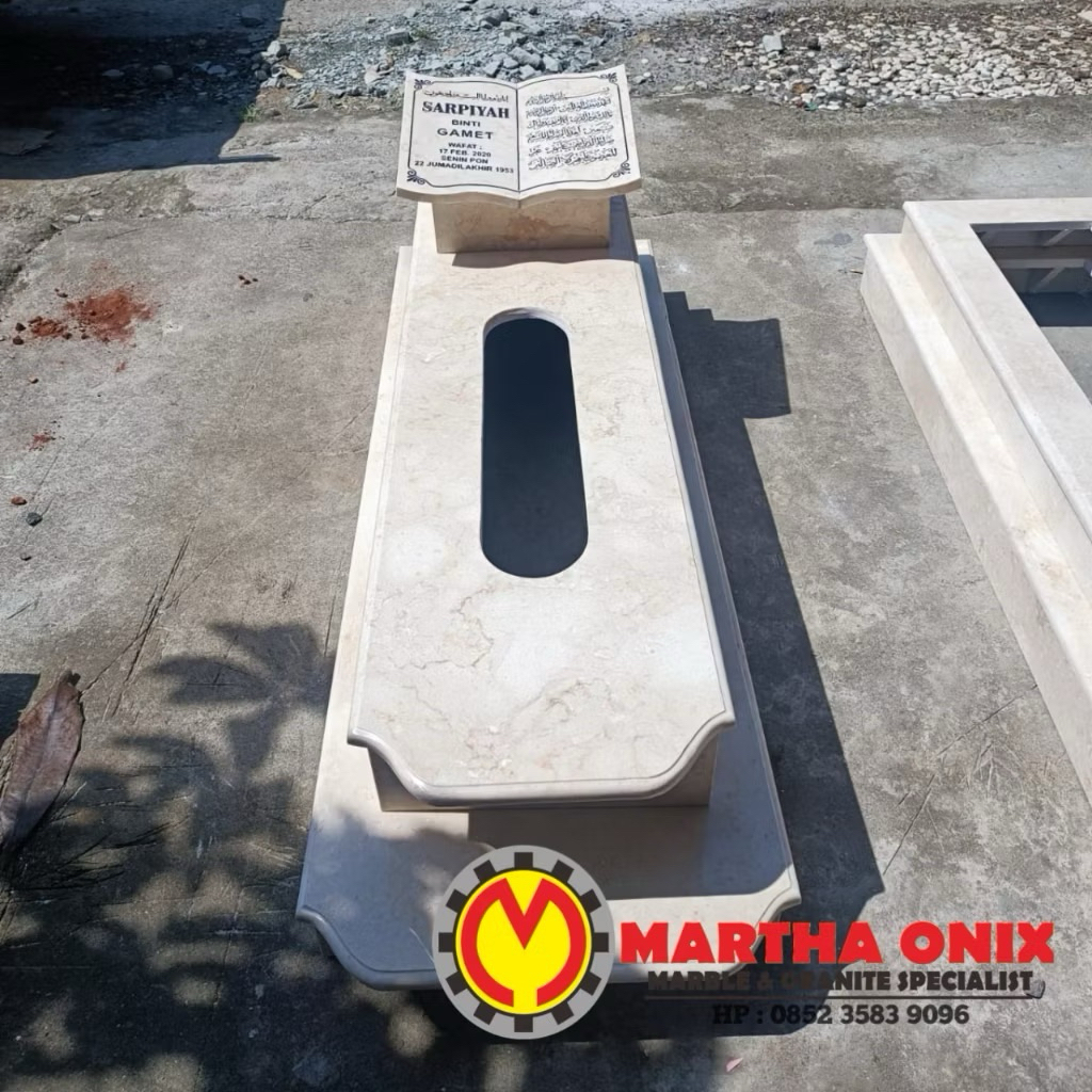 Kijingan Makam Batu Nisan/Batu Nisan Makam Marmer Dewasa Model Pahlawan