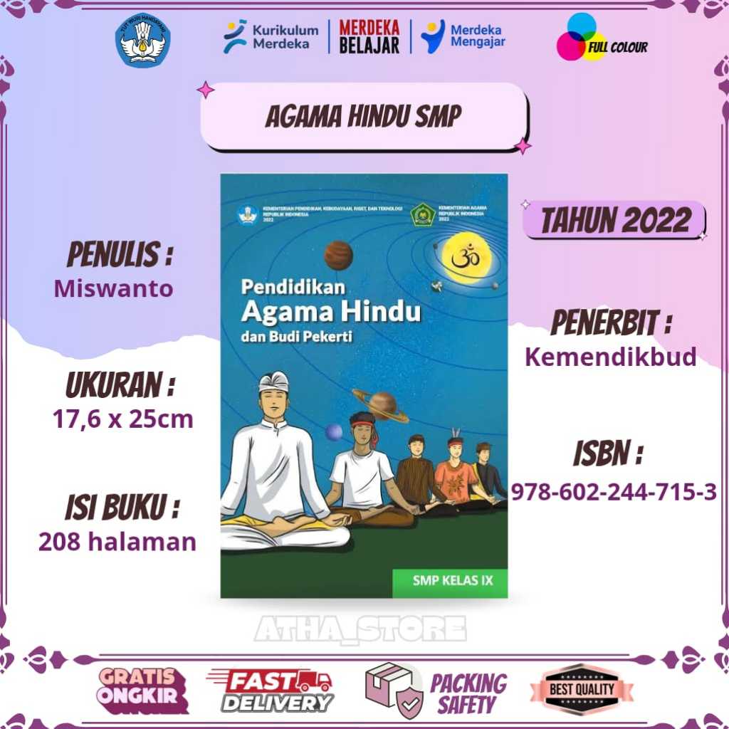BUKU SISWA AGAMA HINDU KELAS 9 KURIKULUM PENGGERAK-MERDEKA SMP