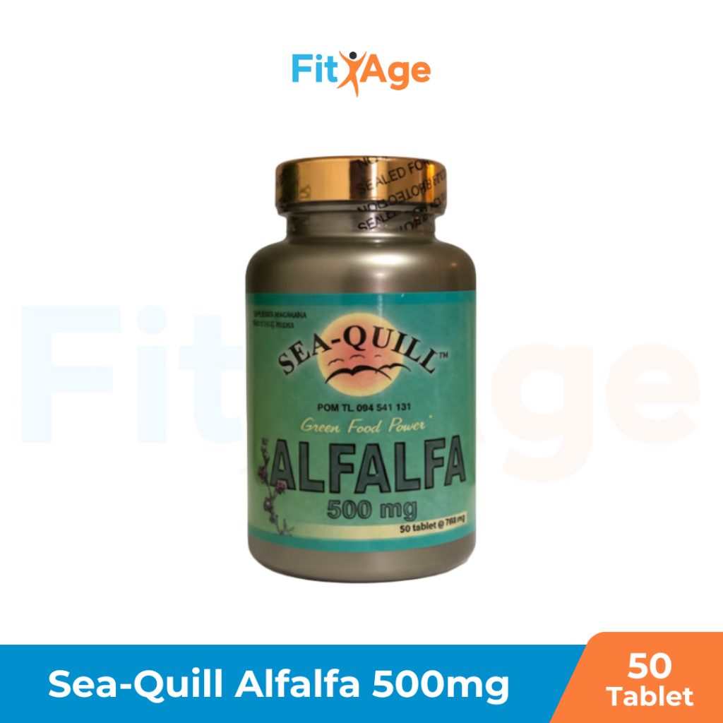Sea Quill ALFALFA Isi 50 Tablet / Sea Quill ALFALFA / Vitamin Pencernaan / Melancarkan Saluran Pence