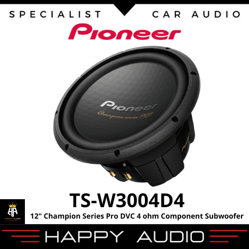 Pioneer Subwoofer TS-W3004D4 12 Inch Subwoofer Pasif Audio Mobil 100 Original Champion Series Pro DV