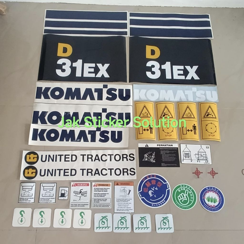 Stiker Dozer Komatsu D31EX Sticker Alat Berat
