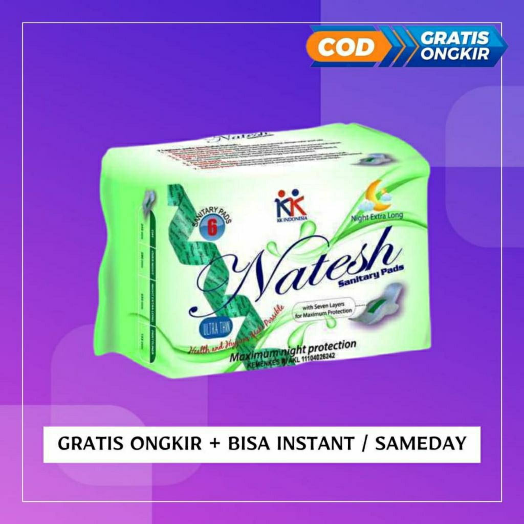 Natesh Pembalut Natesh Day Natesh Night Extra Long Original KK indonesia