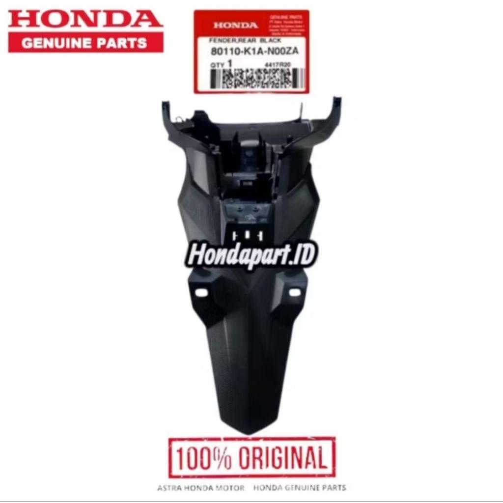 Spakbor belakang honda beat new beat led deluxe street 2020-2024 carbon kevlar