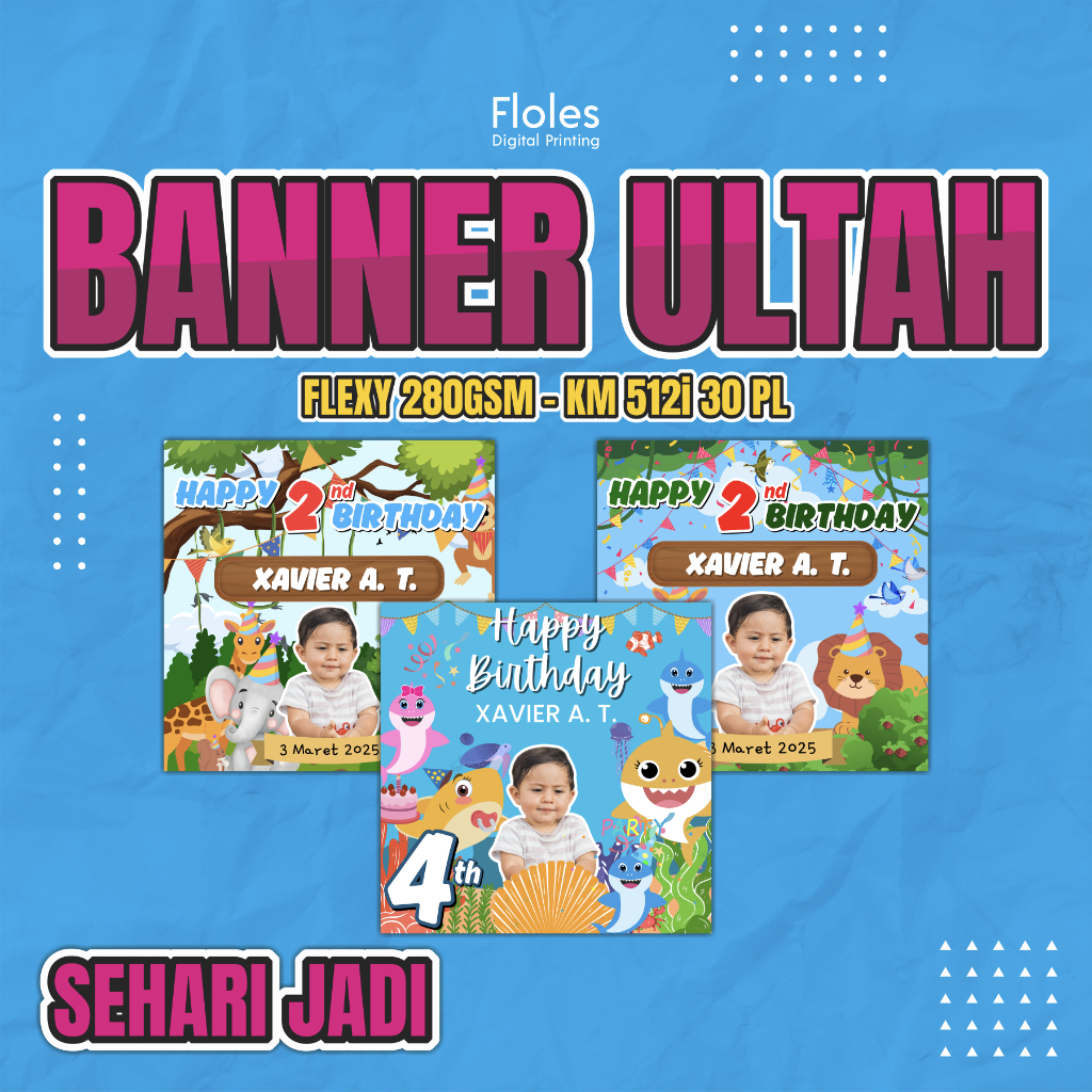 Banner Ultah / Banner Ulang Tahun / Backdrop Ultah / Backdrop Ulang Tahun