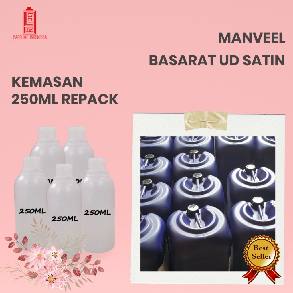 bibit parfum murni BASARAT OUD SATIN MANVEEL 250ML