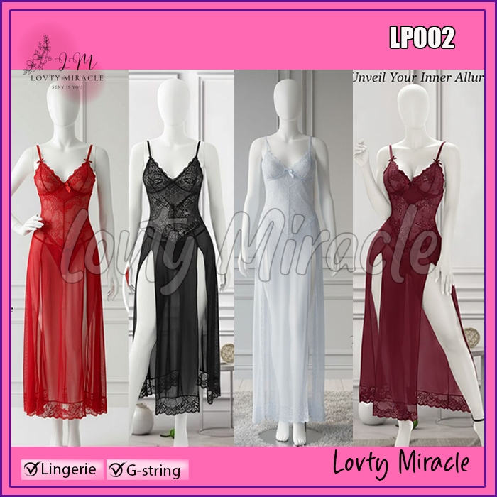 Seksi Lingerie Panjang Lingerie Long Dress Lingery Sexy Menawan Baju Haram Panjang