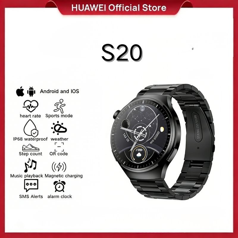 100% AsliHUAWEI Smart Watch S20 Smart Class Watch AMOLED AMOLED AMOLED Layar ultra-jelas Waterproof 