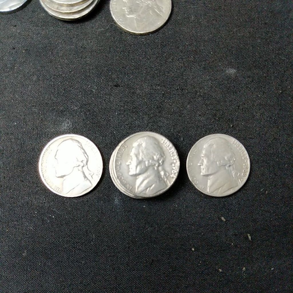 coin liberty Jefferson five cent 1960 an