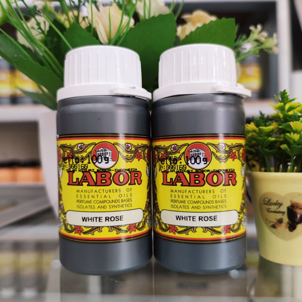 [ Labor ] WHITE ROSE | Bibit parfum murni original pabrik kemasan 100 Gram - mawar putih