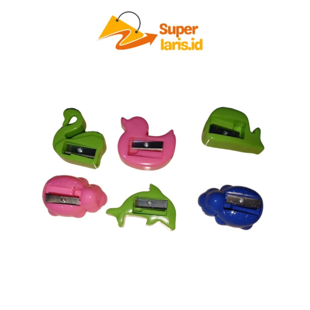 Rautan Pensil Bentuk Hewan Lucu / Rautan Mini Animal Sharpener Random – Sekolah Anak