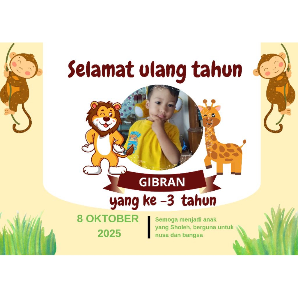 kartu nasi ultah anak