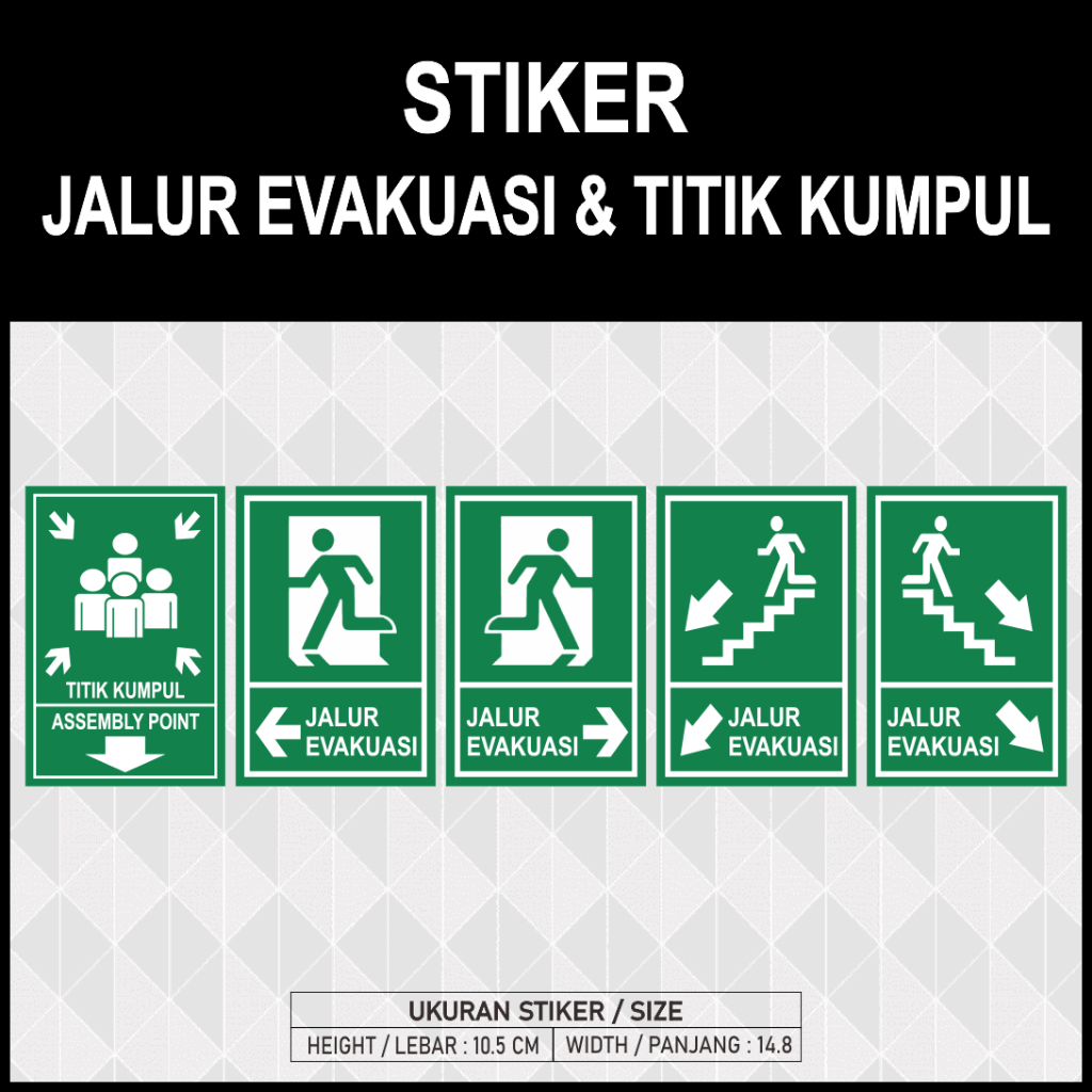 Stiker Jalur Evakuasi & Titik Kumpul