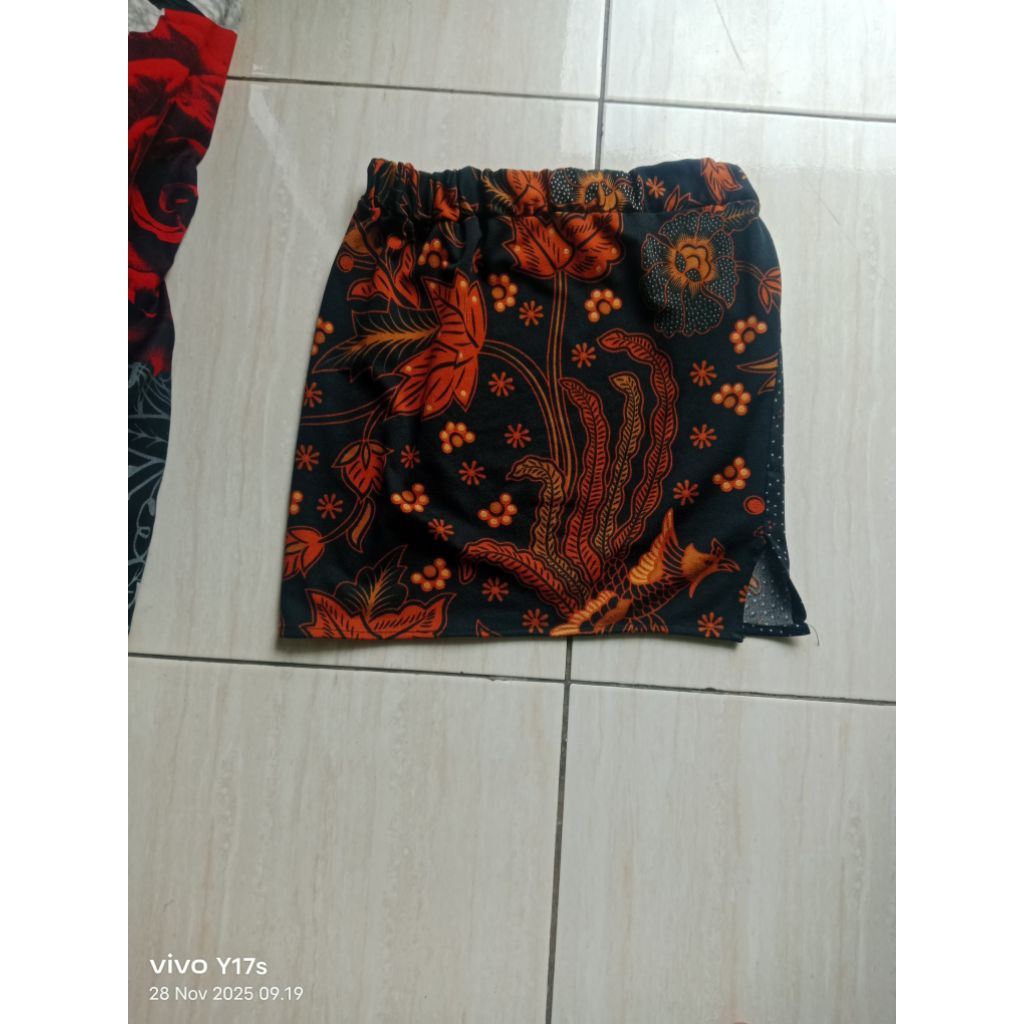 rok batik pinggang karet