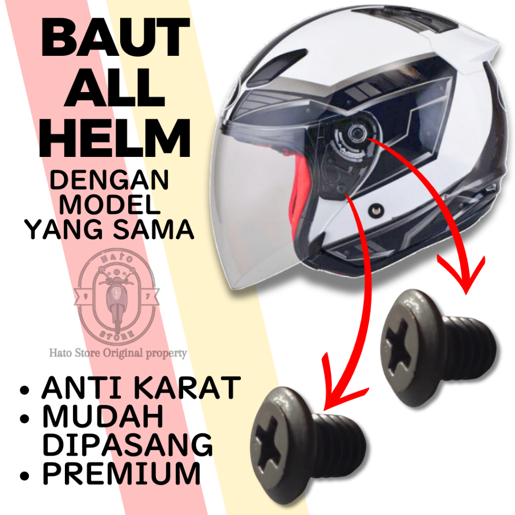 Baut rachet helm kecil Baut Kaca Helm Rachet all helm visor