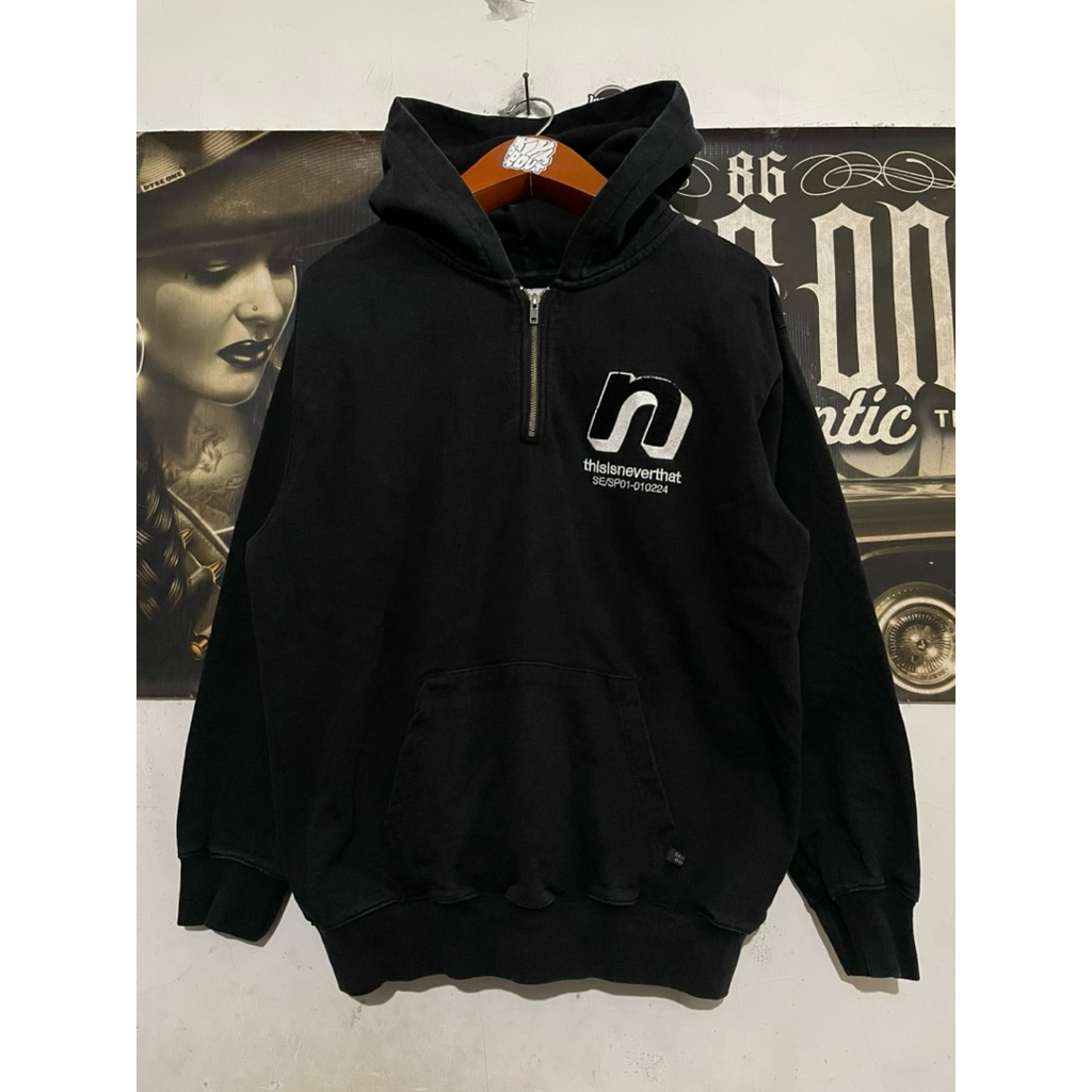 half zip hoodie thisisneverthat second