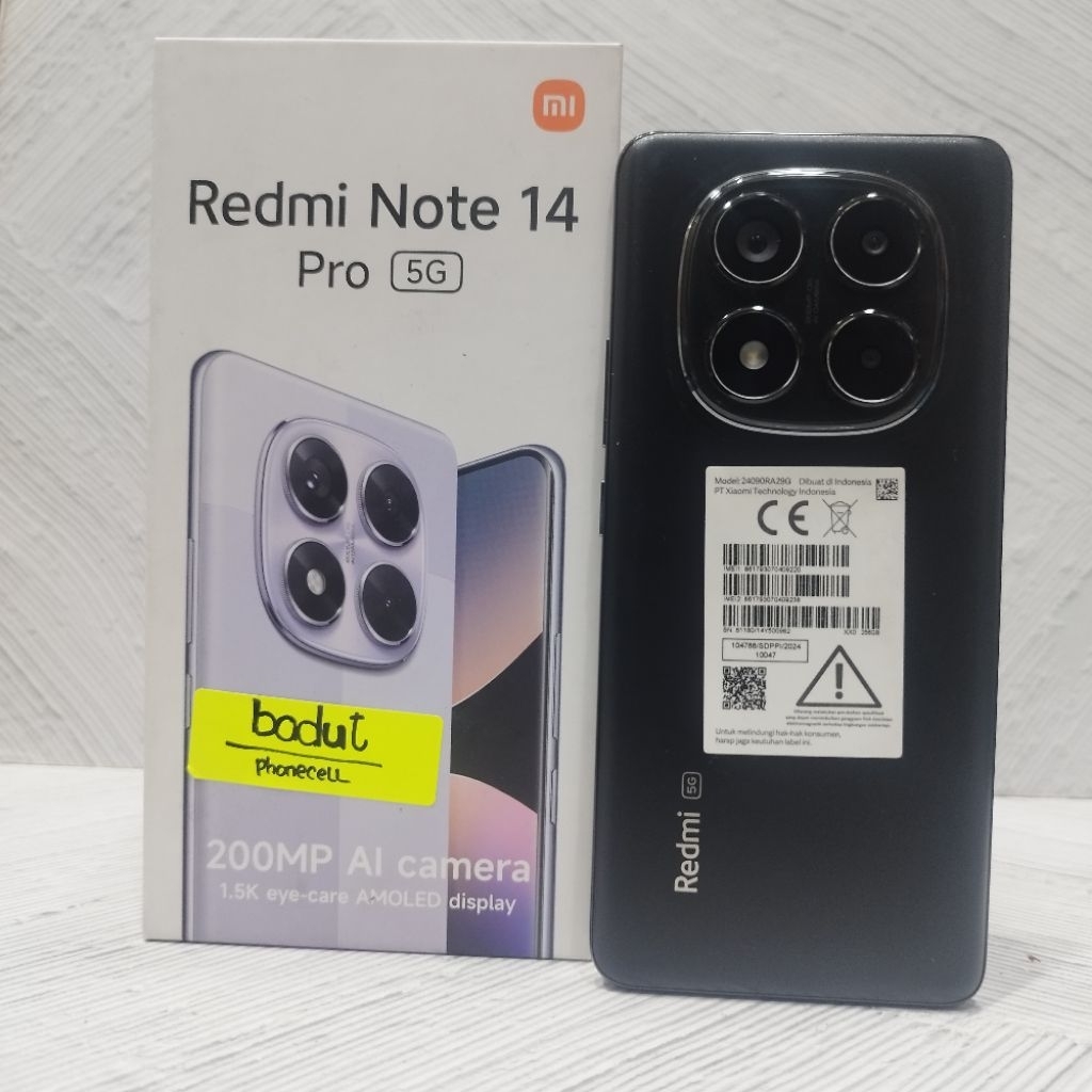 Redmi Note 14 Pro 5G 12/512GB 8/256GB Handphone Second Bekas Fullset