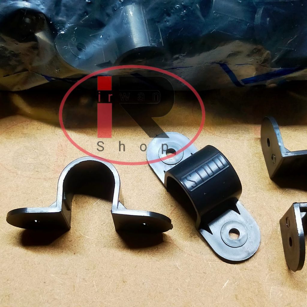 Beaded Bloom Klem Kabel 20Mm 2Paku Beton Hitam 100Pcs / Klem Pipa 20Mm Hitam 2Paku