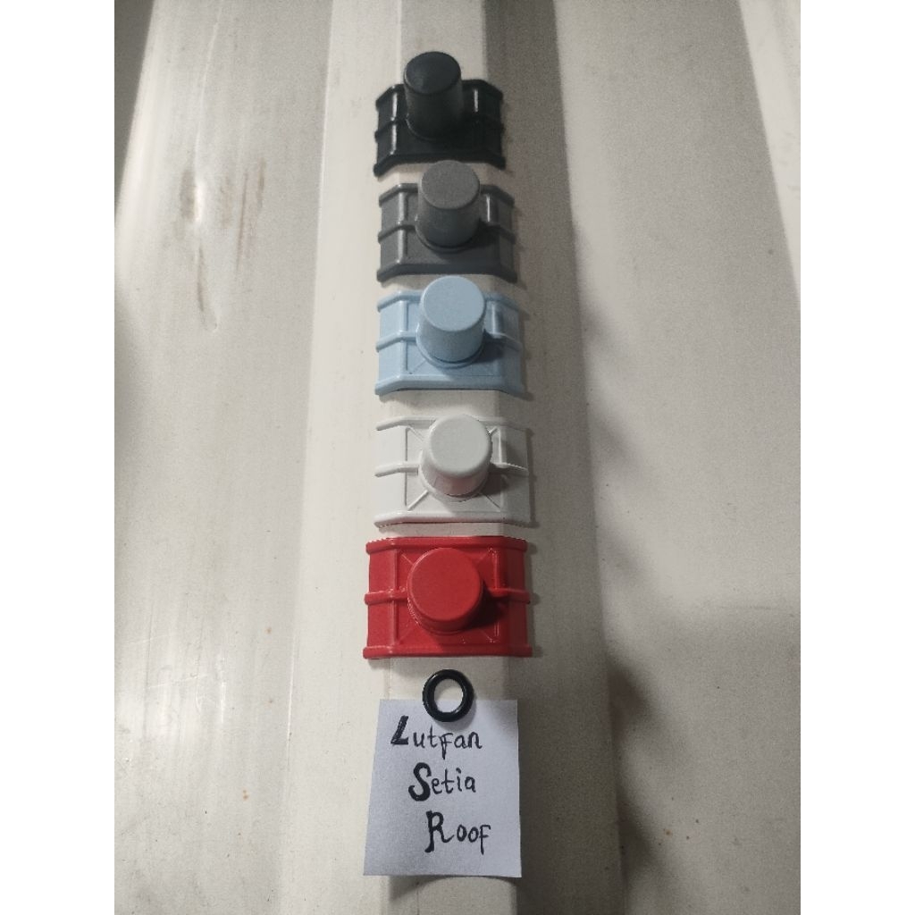 ROOFSEAL ROOFING 20 set TANPA BAUT untuk atap UPVC warna biru, putih, merah, abu, hitam