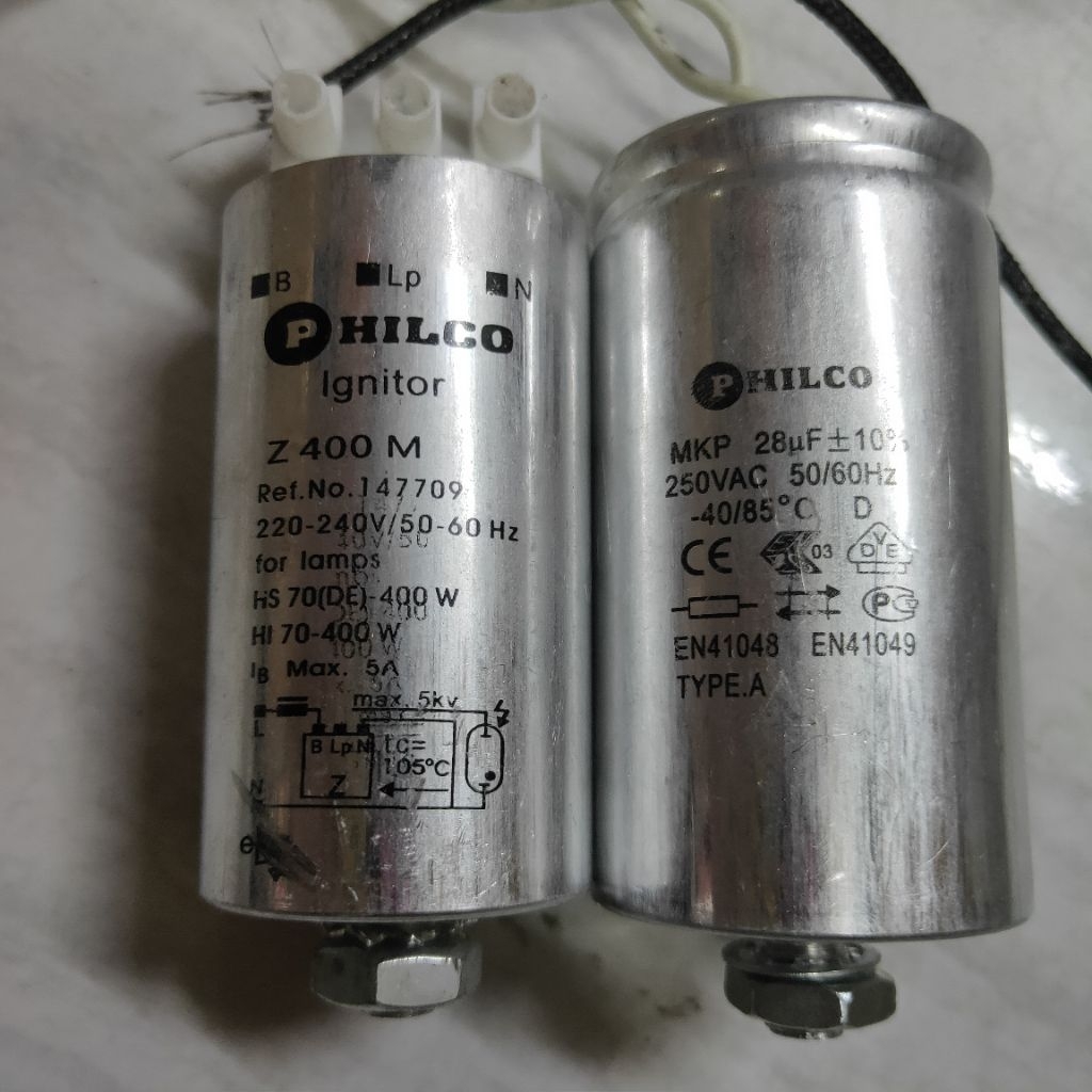 Ignitor + Kapasitor untuk Lampu HPIT 400w PHILCO