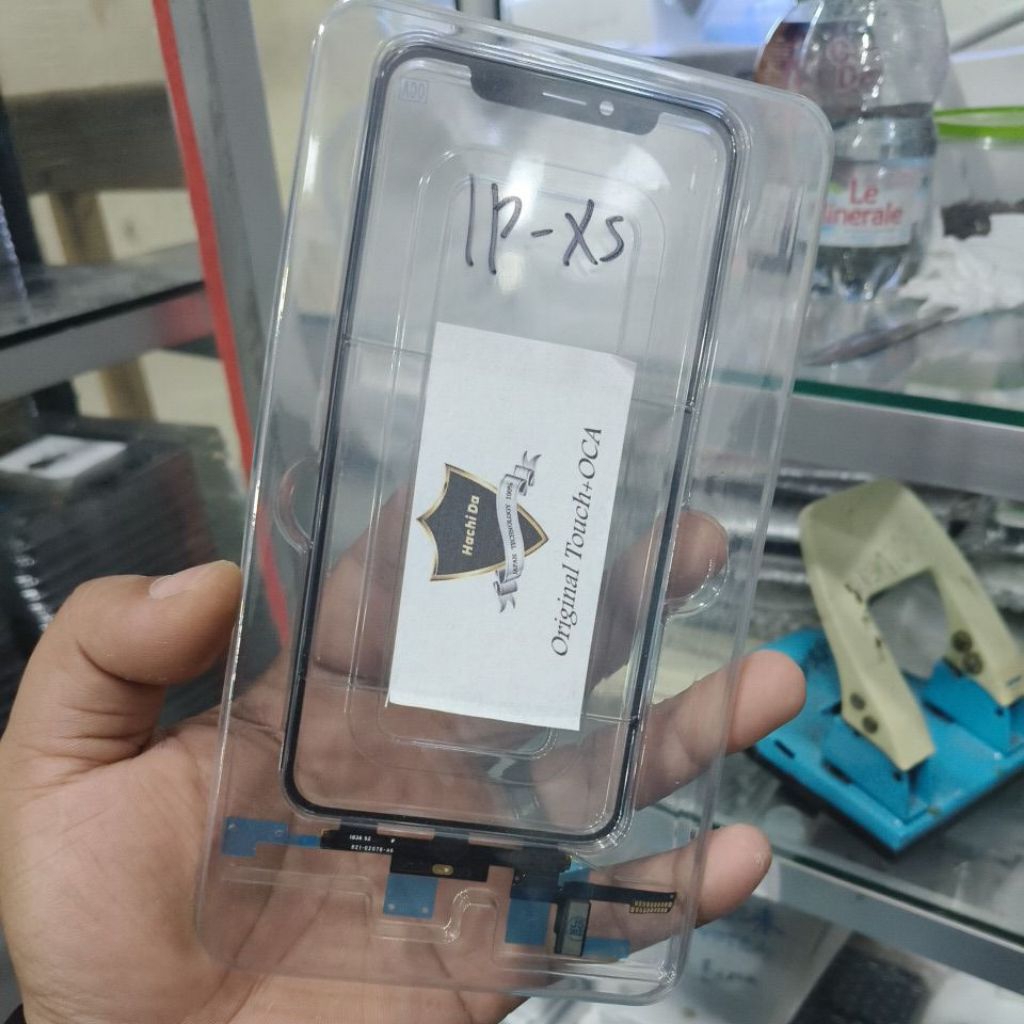 kaca lcd kaca depan kaca  touchscreen + lem oca iphone xs