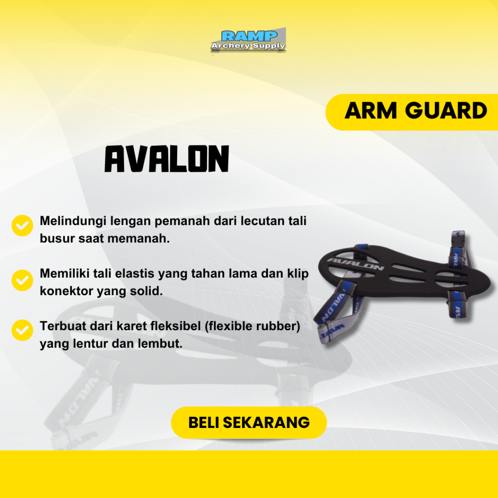 Sale Avalon Classic Arm Guard I pelindung tangan I dengan bahan flexible rubber (karet soft dn lentu