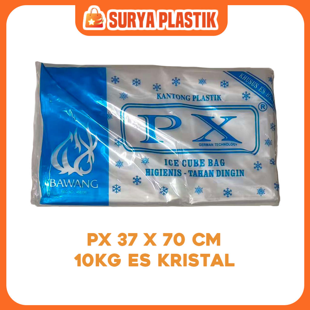 Plastik Es Kristal Ice Cube Bag Besar Kecil Bawang PX Higienis Tahan Dingin Tidak Mudah Sobek