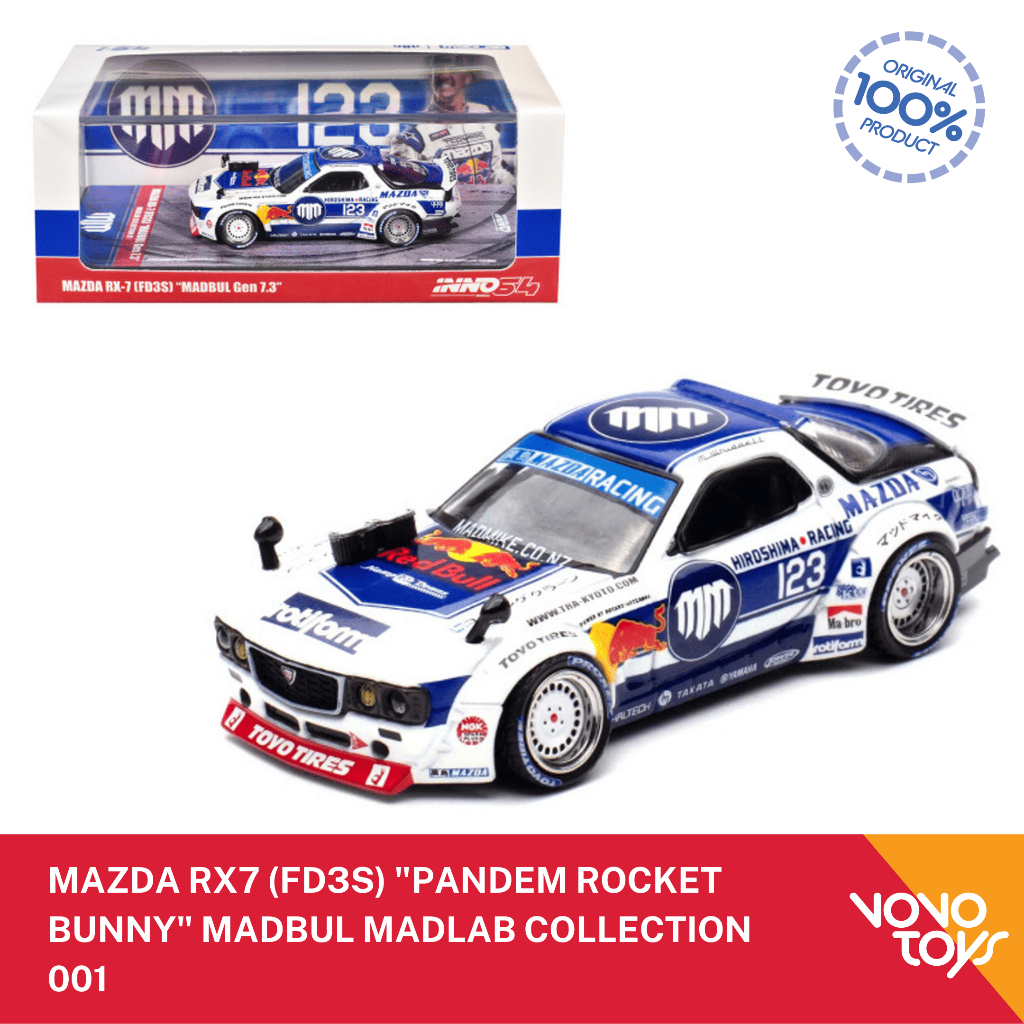 Inno 1/64 Mazda RX7 (FD3S) "Pandem Rocket Bunny" Madbul Madlab Collection 001
