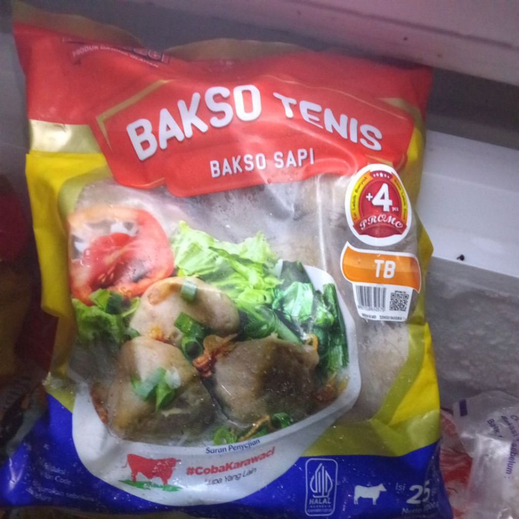 Bakso sapi Karawaci tenis TB berat 1 kilo isi 25 + 4 El beryl Frozen Banjarmasin