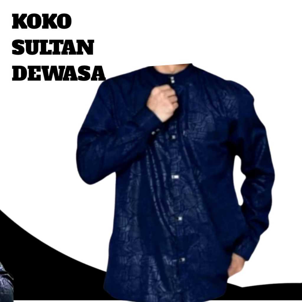 BAJU KOKO SULTAN DEWASA REMAJA SANTRI HITAM