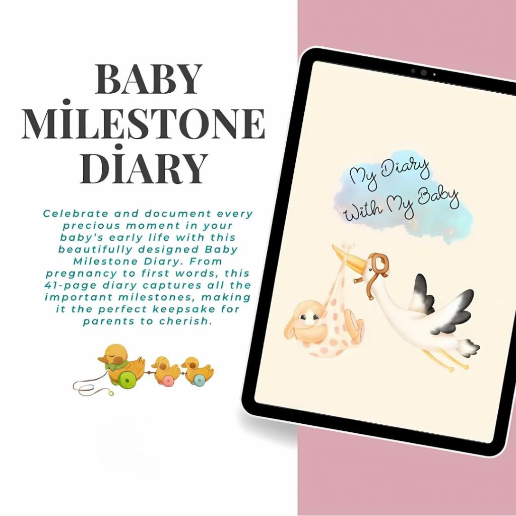 Baby Milestone Diary Abadikan Momen Pertama Si Kecil Buku Kenangan Ibu & Bayi Lengkap