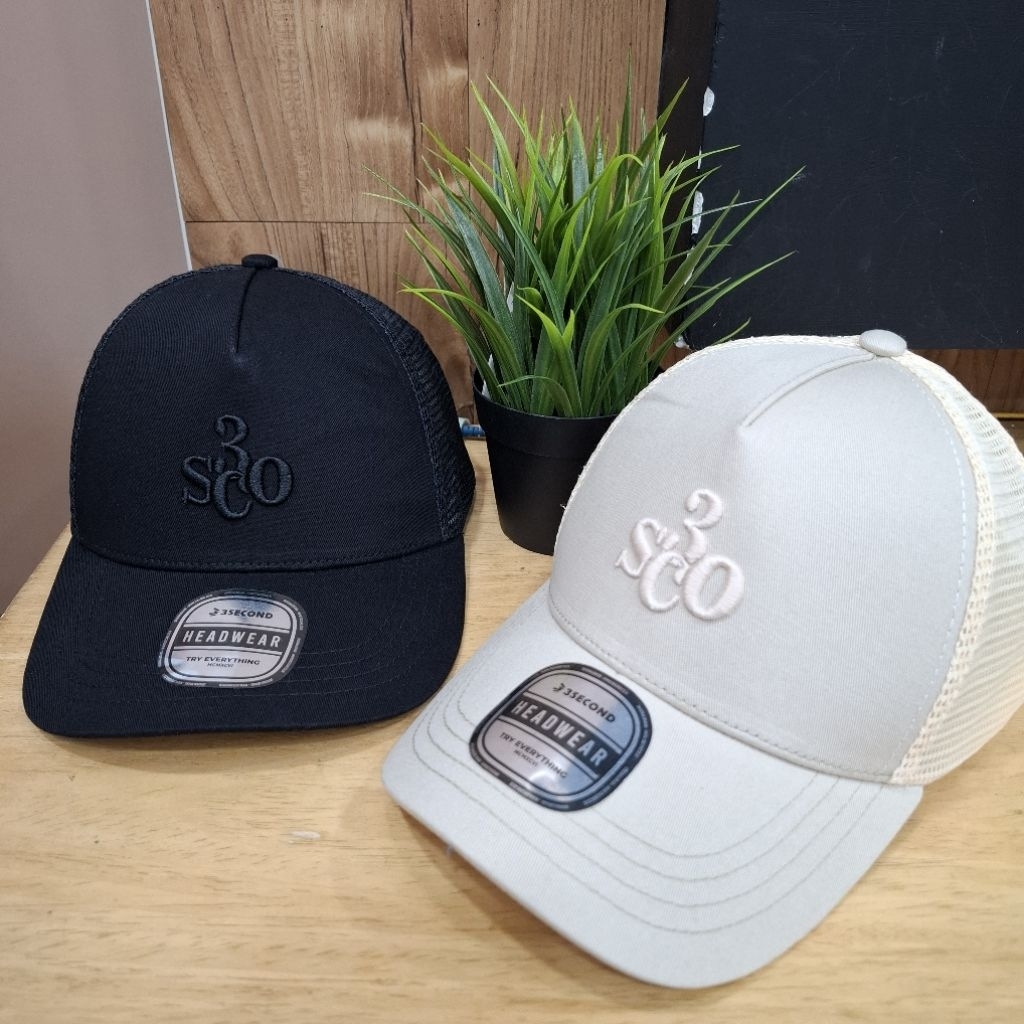 3second Topi Pria Trucker Hat Polyester Original