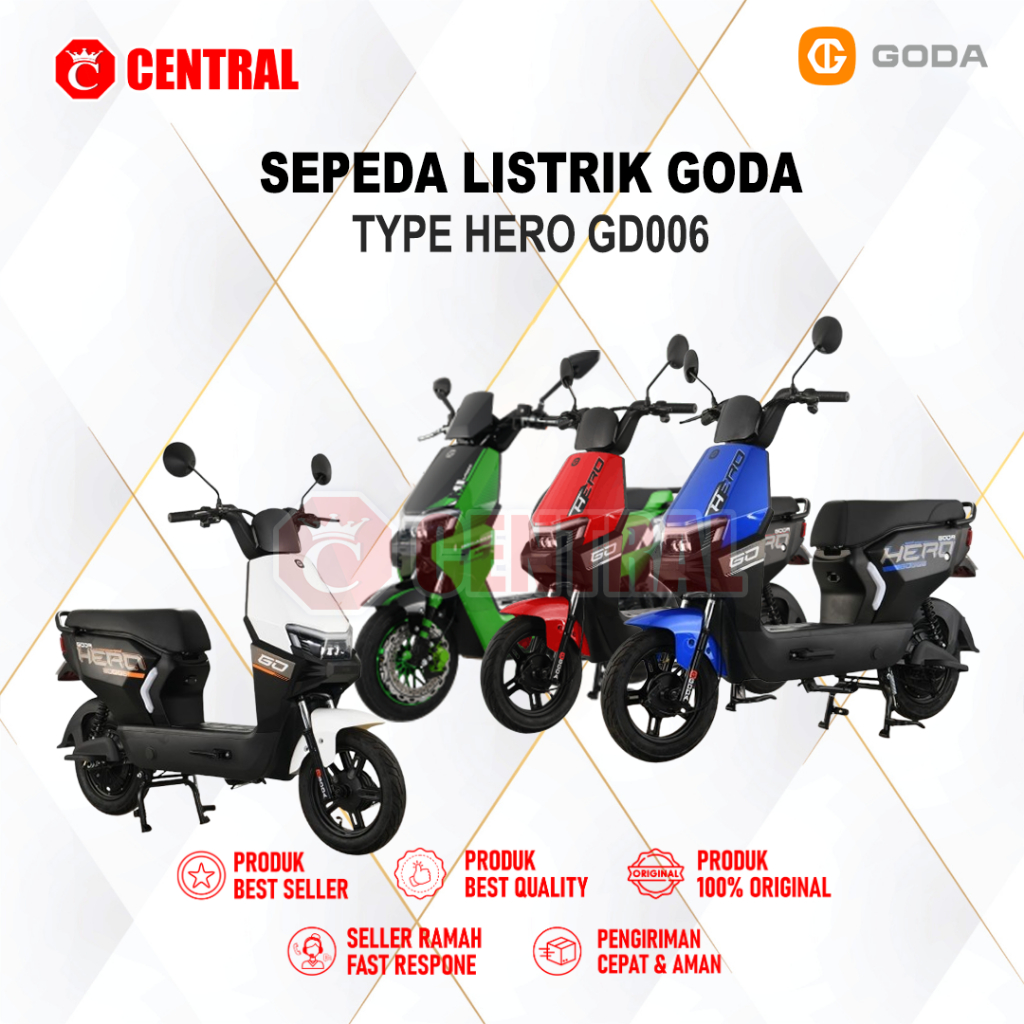 SEPEDA LISTRIK GODA HERO GD006 - 48V 12A DINAMO 650W