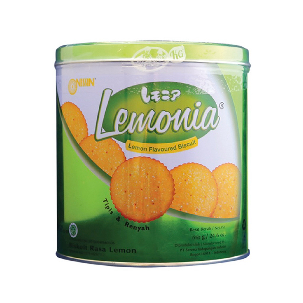 Nissin Lemonia Biskuit 650Gr Kaleng