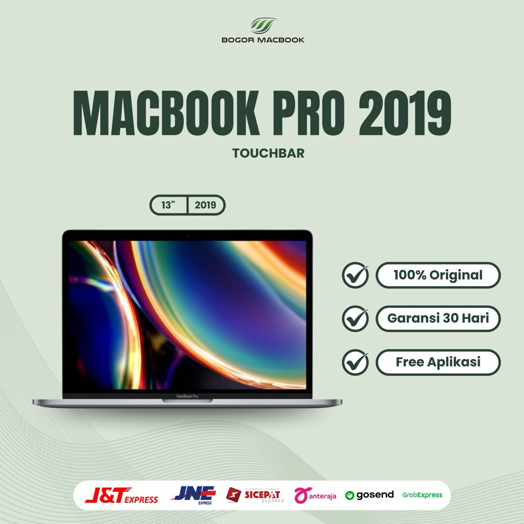 MacBook Pro Touchbar 2019 (13 Inch) Intel Core i5 || Ssd 256gb/ 512gb Second Original