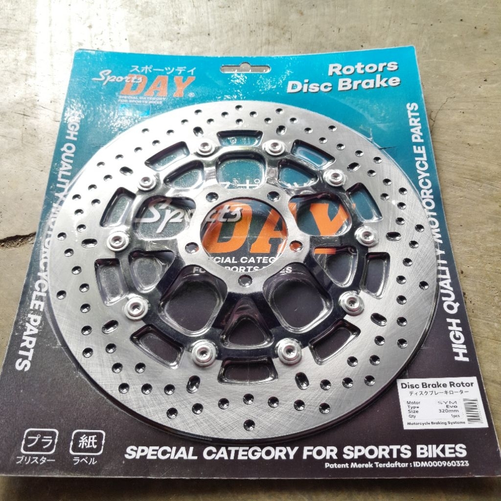 piringan disk break cakram depan SYM 320MM model evo by sport day piringan evo SYM 320MM pnp supra g