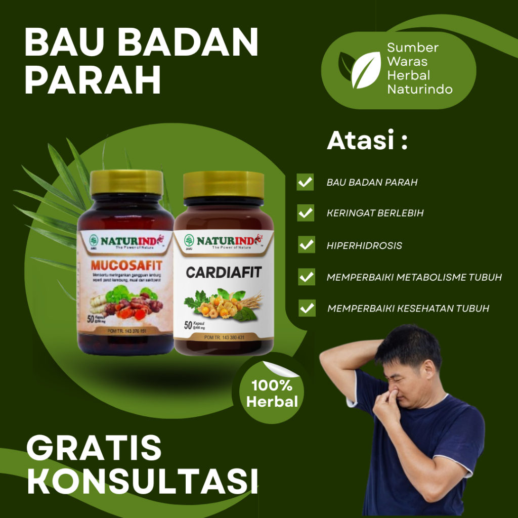 Cardiafit Obat Bau Badan Bau Ketiak Permanen Keringat Berlebih Hiperhidrosis Tangan Kaki Wajah Berke