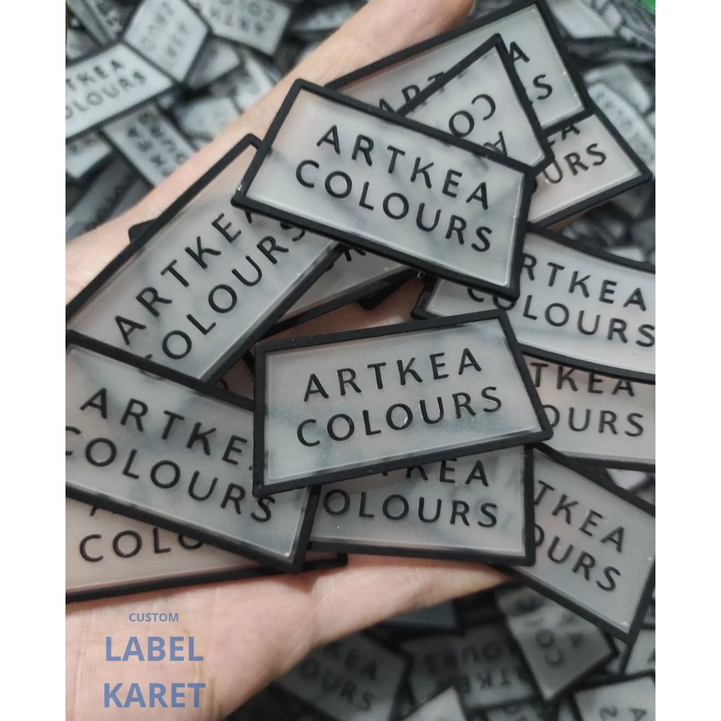 (CETAK LANGSUNG KARET) label karet custom patch emblem karet rubber