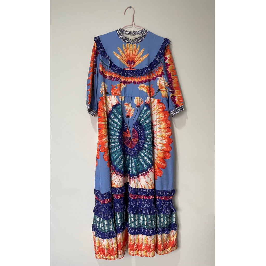 Dress Gamis Longdress Midi Muslim Hijab Motif Indy Lady Wanita Premium Mewah Jumbo Big Size Preloved